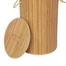 Laundry Basket Hamper Round Bamboo Washing Dirty Clothes Sorter Storage Baskets with Lid