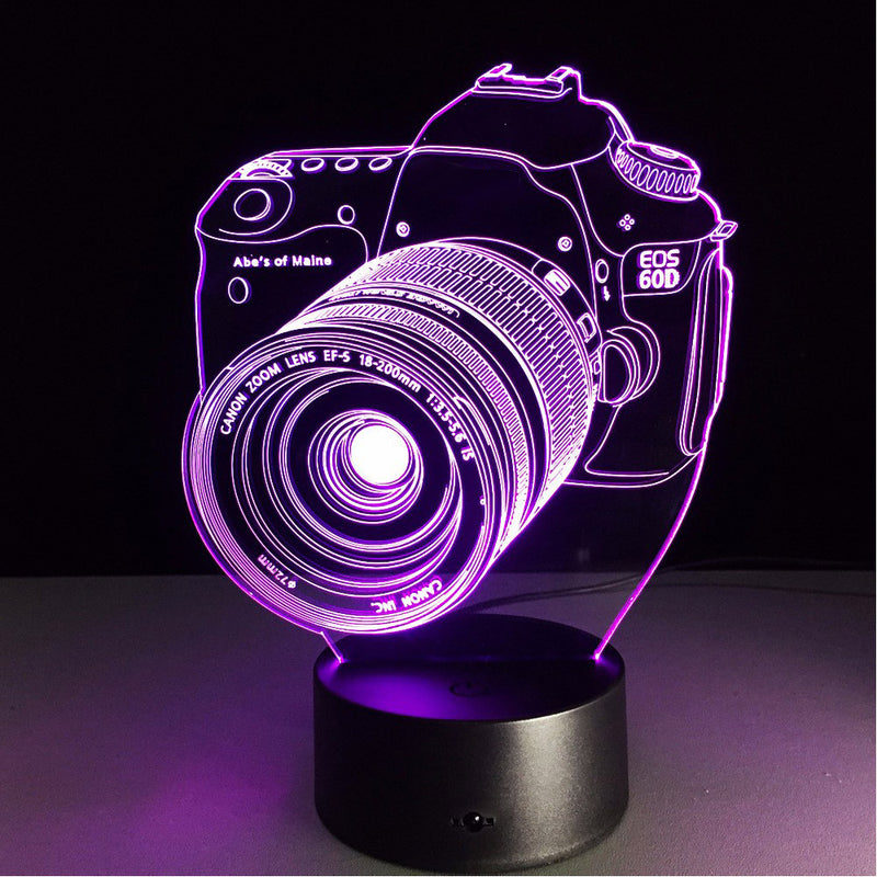 Digital Camera 3D LED Lights Colorful Touch Night Light Christmas Gift