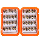 LEO 40pcs/lot Fly Fishing Lure Set Artificial Bait For Pesca Fish Fishing Hooks Tackle With Box