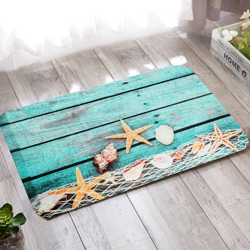 40x60cm Kitchen Bedroom Bathroom Non-Slip Carpet Wood Starfish Pedestal Rug Floor Mat