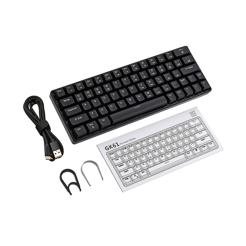 Geek GK64 64 Key Gateron Switch Hot Swappable CIY Switch RGB Backlit Mechanical Gaming Keyboard