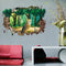 Miico Creative 3D Animal Owl Broken Wall Removable Home Waterproof Decorative Wall Decor Sticker