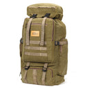 56-75L Canvas Military Rucksacks Outdoor Tactical Backpack Sports Hiking Climbing Camping Bag