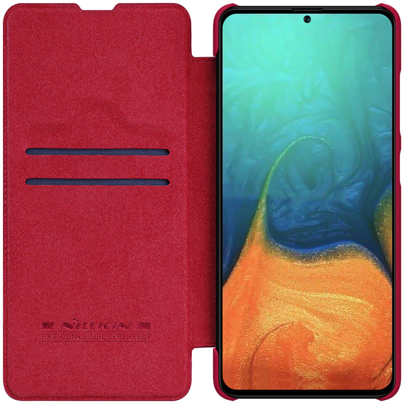 NILLKIN Flip Bumper Shockproof Card Slot Holder Full Cover PU Leather Vintage Protective Case for Samsung Galaxy A71 2019