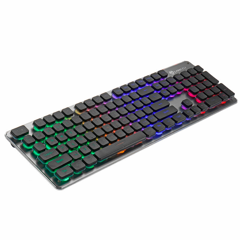 The Wolf Way 104Key Backlit USB Wired Ultra-thin Quiet Gaming Keyboard For Laptop and Desktop