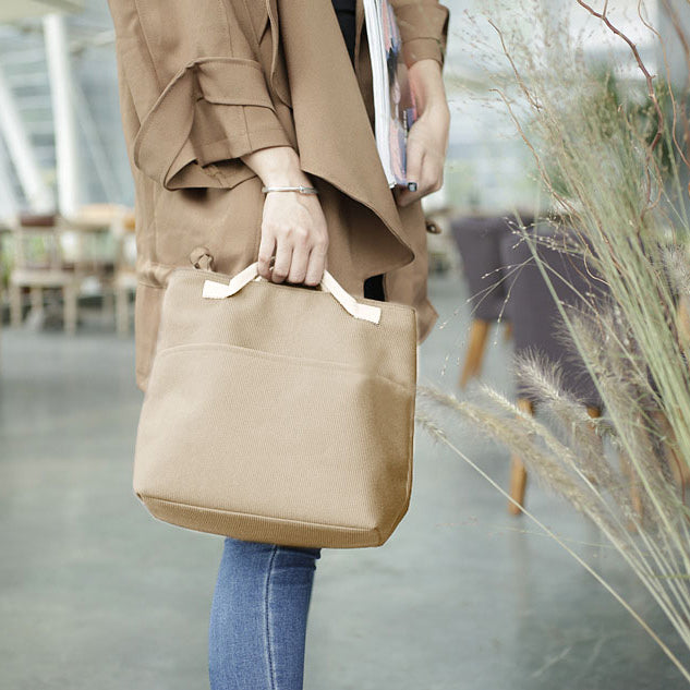 KCASA KC-LG067 Large Capacity Canvas Lunch Tote Bag Travel Picnic Food Storage Shopping Bag Handbag