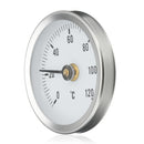 63mm 0-120 C Clip Dial Thermometer Temperature Temp Gauge With Spring