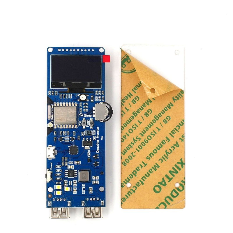 DSTIKE WiFi Deauther Mon ster V4 ESP8266 Development Board Reverse Protection with Antenna and Case 18650 Power Bank 5V 2A