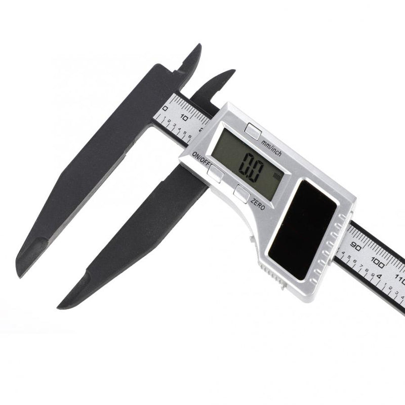 200mm Digital Ruler Digital Caliper Solar Power Carbon Fiber Ruler with 75mm Long Jaw Measuring Tool