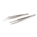 MINI Mtweezer Set Electronics Industrial Tweezer Anti-static Curved Straight Tip Precision Forceps