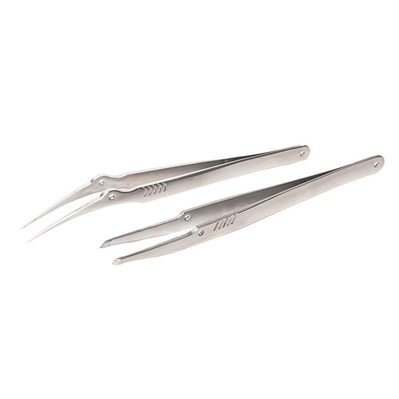 MINI Mtweezer Set Electronics Industrial Tweezer Anti-static Curved Straight Tip Precision Forceps