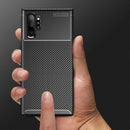 Bakeey Protective Case For Samsung Galaxy Note 10 Plus/Note 10+/Note 10+ 5G Slim Carbon Fiber Fingerprint Resistant Soft TPU Back Cover