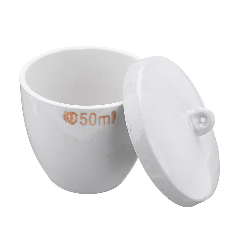 30/50ML Porcelain Crucible High Temperature Chemical Teaching Laboratory Equipment Lab Glassware Kit
