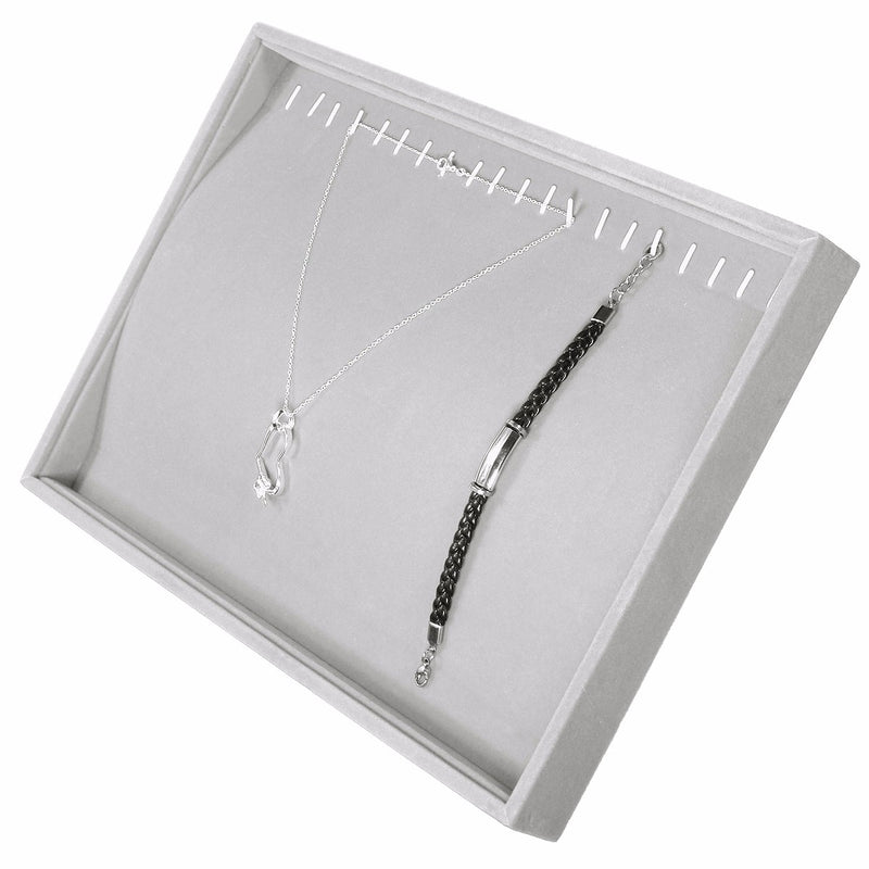 Velvet Necklace Curved Showcase Storage Holder Jewelry Display Tray