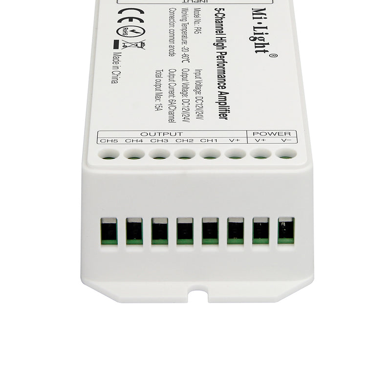 Milight PA5 DC12V-24V 15A 5-Channel RGB RGBW RGB+CCT LED Strip Controller Amplifier