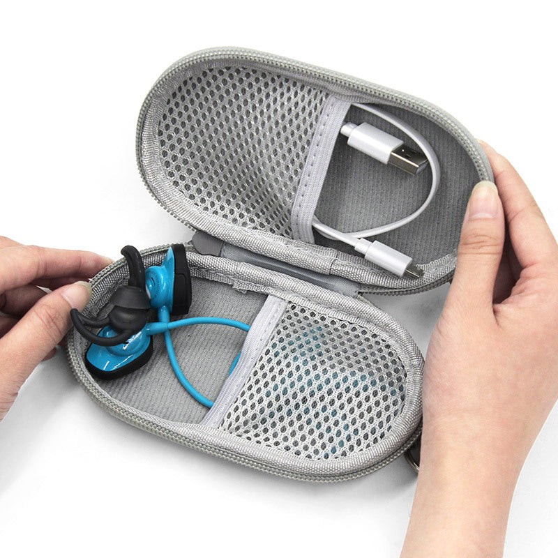 Boona EVA Shockproof Sports Earphone USB Cable Organizer Bag with Hook