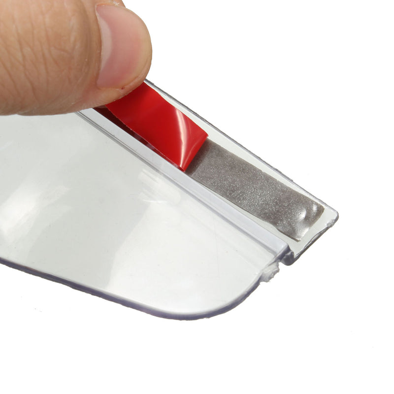 2Pcs Flexible PVC Car Rearview Mirror Rain Shield Guard Rainproof Eyebrow White Universal