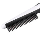 Unisex Electric Beard Straightener Brush Portable Quick Hair Straightening Curling Comb Constant Temperature Negative Ion Hair Styling Tool