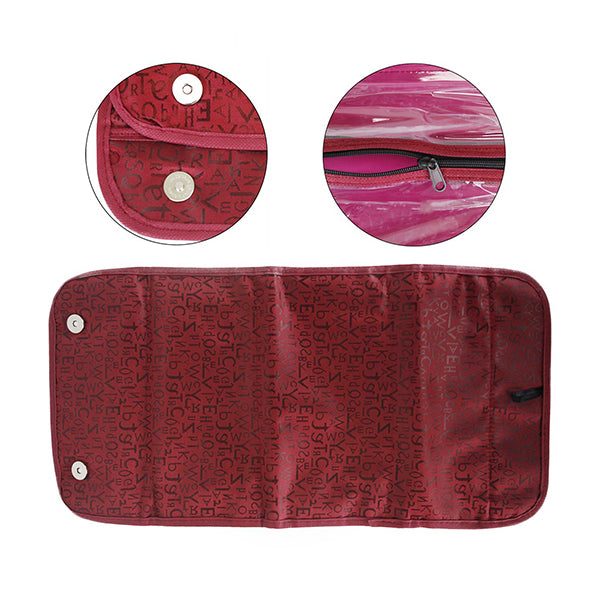 Honana HN-TB30 Foldable Travel Toiletry Organizer Roll Up Hanging Cosmetics Jewelry Storage Bag