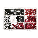 CNC Alloy Motorcycle Complete Fairing Bolt Bodywork Screws Nuts Kit For Kawasaki Red