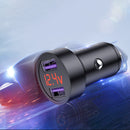 KUULAA 27W 5A Dual QC3.0 LED Display Dual USB Output Car Charger for iPhone 11 Xiaomi Redmi K30 for Samsung S10 Huawei SCP