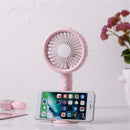 Handheld Table Lamp Fan Mini Portable USB Charging Mobile Phone Holder Desktop 3 in 1 Lighting