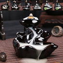 6 Style Buddhist Incense Burner Smoke Backflow Ceramic Glaze Censer Cone Holder