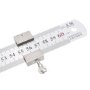 Drillpro 28mm Width Stainless Steel Straight Ruler 50/60cm Length With Locking Stop for Woodworking