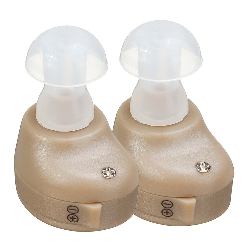 1/2Pcs Portable Digital Hearing Aid Enhancer Mini In-Ear Sound Voice Amplifier