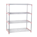 4 Layers DIY Shoe Racks Storage Organizer Stainless Steel For Dormitory