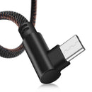 Bakeey 2.4A Type C 90 Dual Elbow Denim Data Cable Charging Wire for Samsung Note 9 9s Xiaomi Mi8 HUAWEI P20