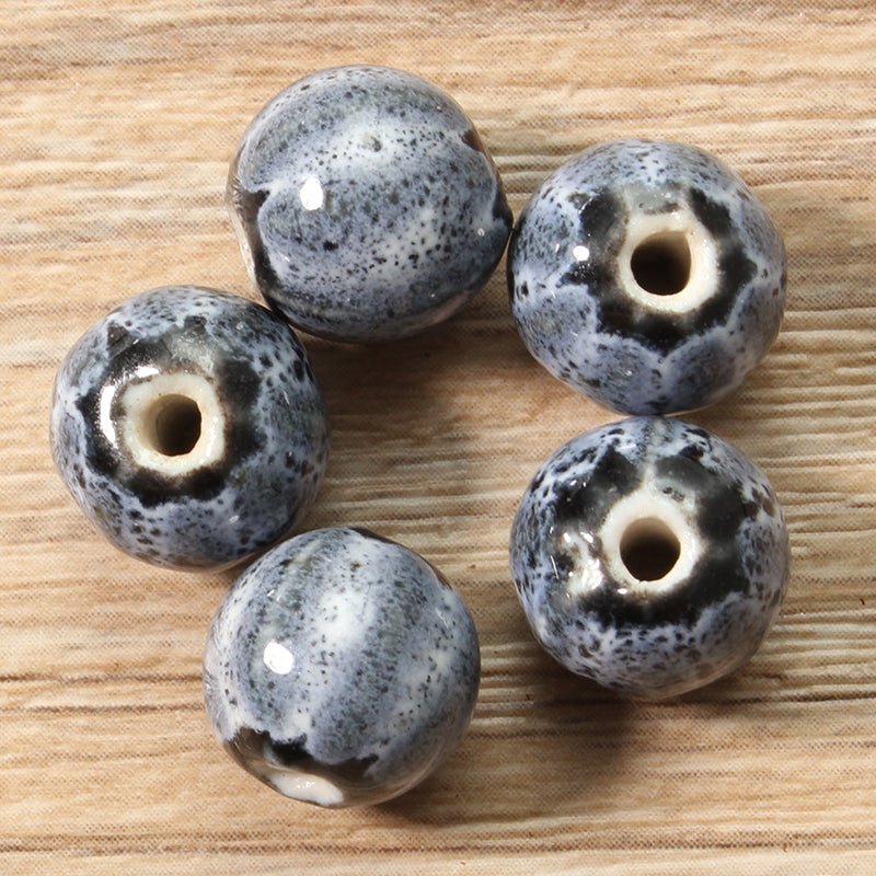 12mm 5Pcs Ceramic DIY Jewelry Flower Glaze Watermelon Shape Loose Beads