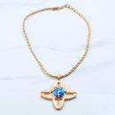 Unisex Fidget Spinner Necklace Four Leaf Crab Craws Pendant Necklace Women Men