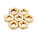 50Pcs M2 M2.5 M3 M4 M5 Gold Plated Carbon Steel Screw Nut