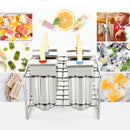 6 Cell Frozen Ice Cream Pop Mold Popsicle Maker Lolly Mould Tray Pan Kitchen DIY