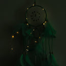 Warm White Battery Supply LED Night Light Dream Catcher Hanging Wind Chime Wall Decor Car Ornaments