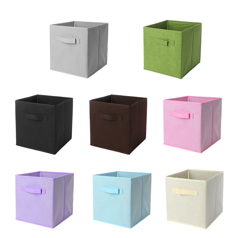 Foldable Fabric Storage Bin Collapsible Cube Box Home Office Clothes Organizer Desktop Organizer