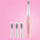 5 Modes Sonic Electric Toothbrush Portable USB Charging Waterproof Vibration Toothbrush With 4 Brush Heads