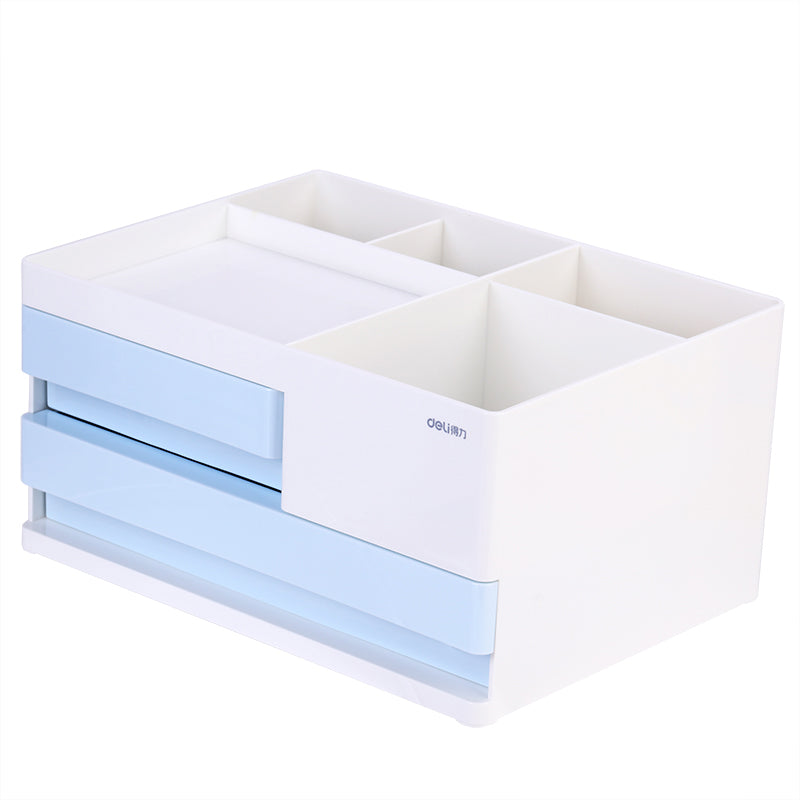 XIAOMI Ecosystem Deli Desktop Storage Box Cosmetic Makeup Case 2/4 Grids Drawers Office Desk Accessories Organizer Pen Pencil Holder 8904/8905