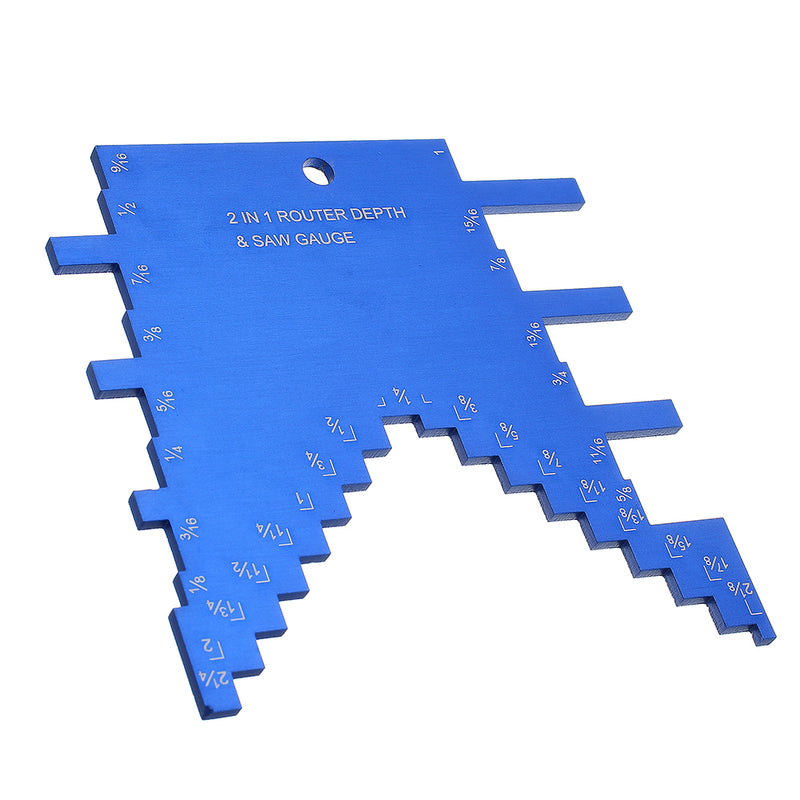 2 In 1 Woodworking Precision Router Table Saw Gauge Set Up Aluminum Alloy Step Depth Gauge for Table Saw Router Table