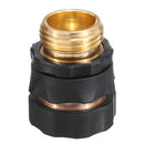 Drillpro 4pcs 3/4 Inch Brass Connector Garden Hose Quick Connect Water Hose Pipe Connectors Fitting