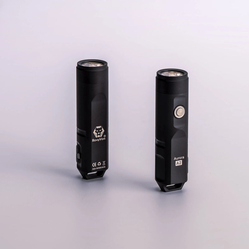 ROVYVON Aurora A2 Stainless Steel EDC Keychain Flashlight XP-G3 LED/Nichia 219C USB Rechargeable Waterproof EDC Flashlight
