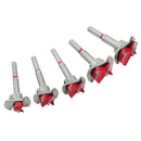 Drillpro 5Pcs Forstner Drill Bit Set 15 20 25 30 35mm Wood Auger Cutter Hex Wrench Woodworking Hole Saw For Power Tools