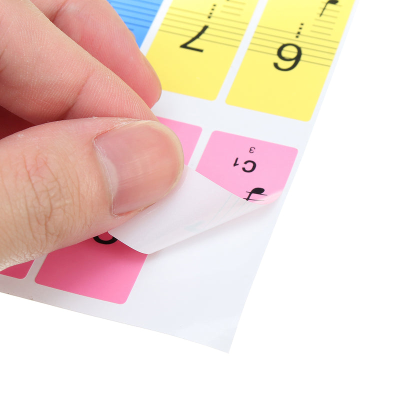 Music Keyboard Piano Stickers for 88/61/51 Key Set Removable Stickers
