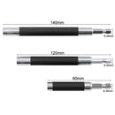 Drillpro 80mm 120mm 140mm Telescopic Screwdriver Extension Rod Connecting Adapter Hexagonal Screw Handle Joint Sleeve Extension Connected Shank Rod Drill Bit