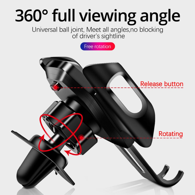 FONKEN Air Vent Gravity Linkage Automatic Lock Car Phone Holder For 4.7 Inch - 6.0 Inch Smart Phone