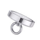 D90mm 400Kg Neodymium Recovery Magnet Strong Hook Diving Rope For Detecting Metal Treasure