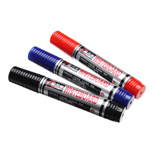 Genvana 3.5mm Marker Pen for White Board Add Ink Recycle Black Red Blue