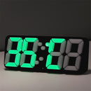 3D LED Digital Clock 115 RGB Colors Desk Wall Alarm Clock Remote Control Date Alarm Clock Thermometer Function Clock Voice Control Alarm Clock