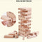 Wooden Early Learning Puzzle Logs Digital Layers Stacked Small Building Blocks Stacked High Creative Jenga Table Games